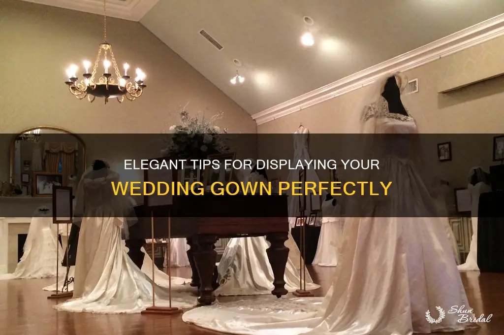 how to display wedding gown