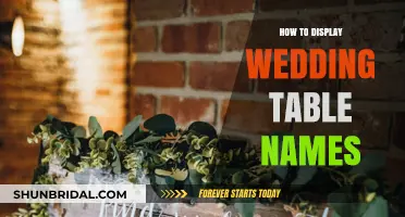 Creative Ideas for Displaying Wedding Table Names Elegantly and Uniquely