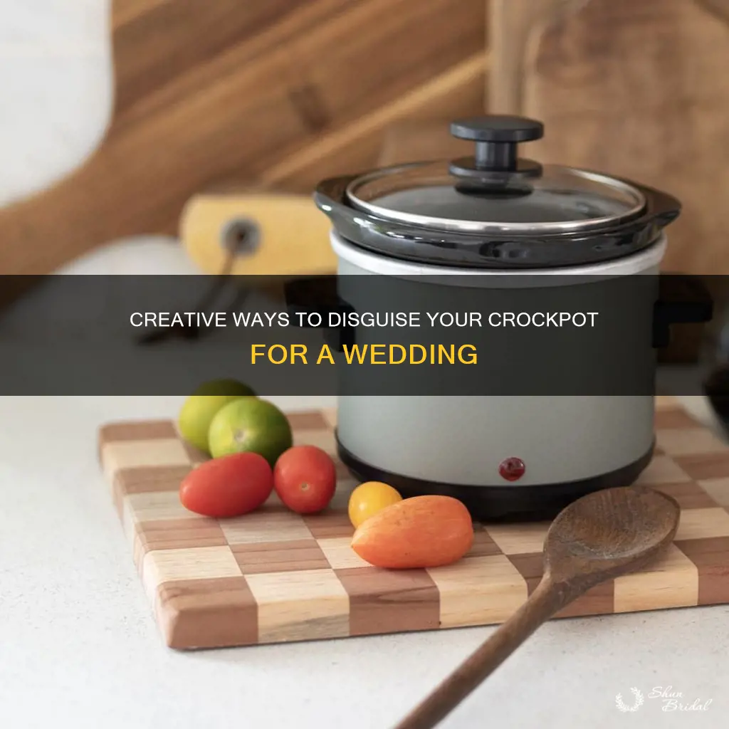 how to disquise crockpot for using catering wedding