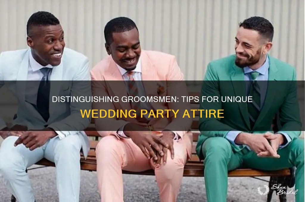 how to distinguish when two groomsmen
