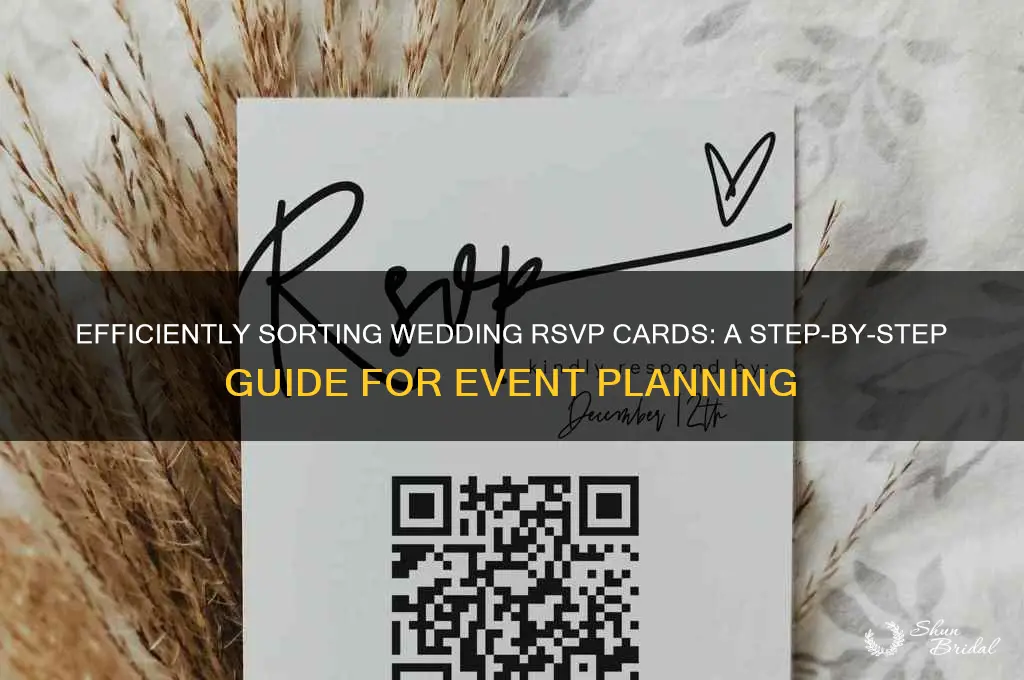 how to divide rsvp cards for events in wedding