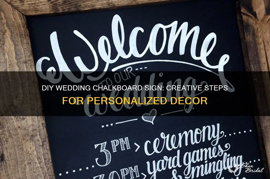 how to diy a wedding chalkboard sign