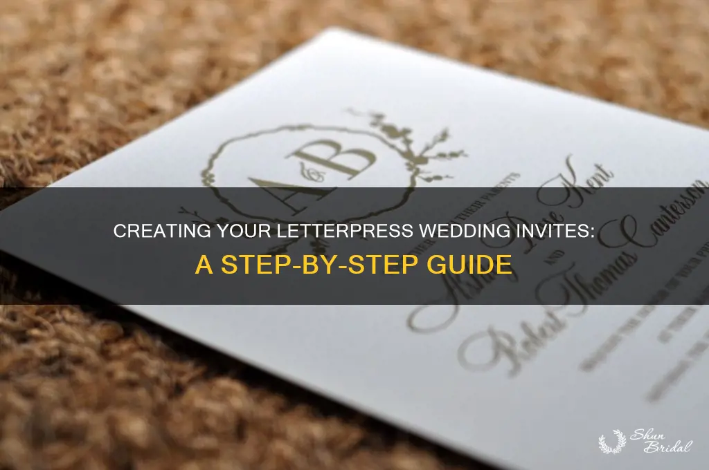 how to diy letterpress wedding invitations