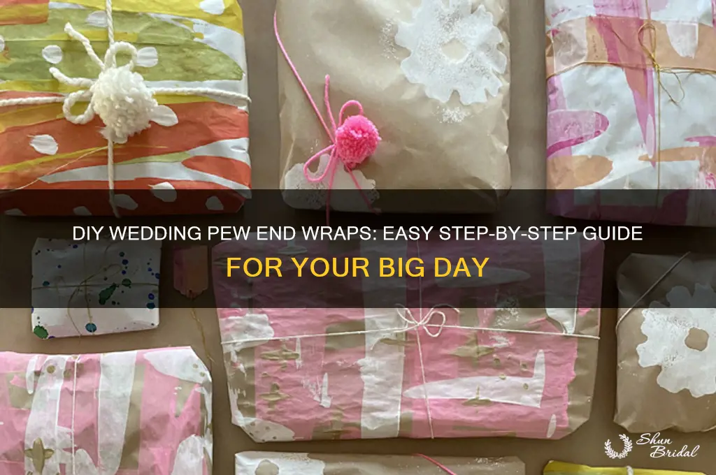 how to diy pew end wraps for wedding