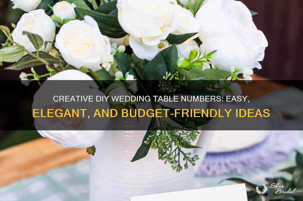how to diy table numbers for wedding