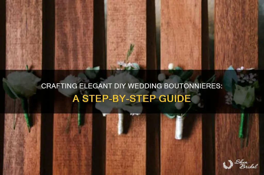 how to diy wedding boutonniere