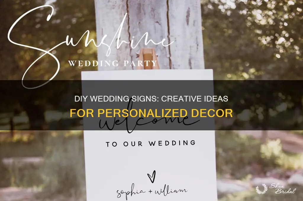 how to diy wedding signs