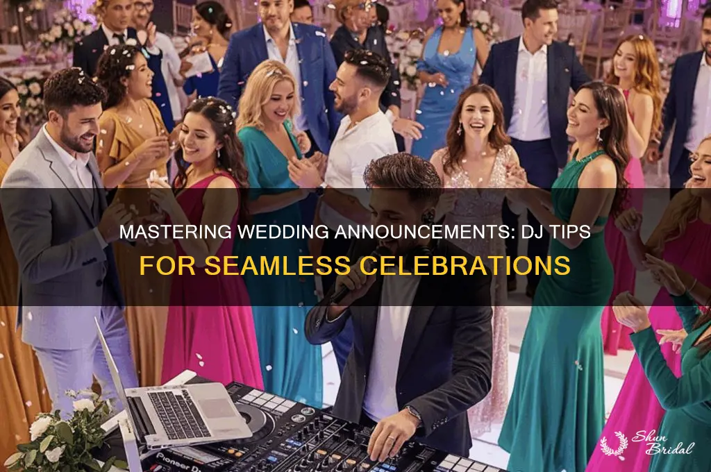 how to dj a wedding announcements