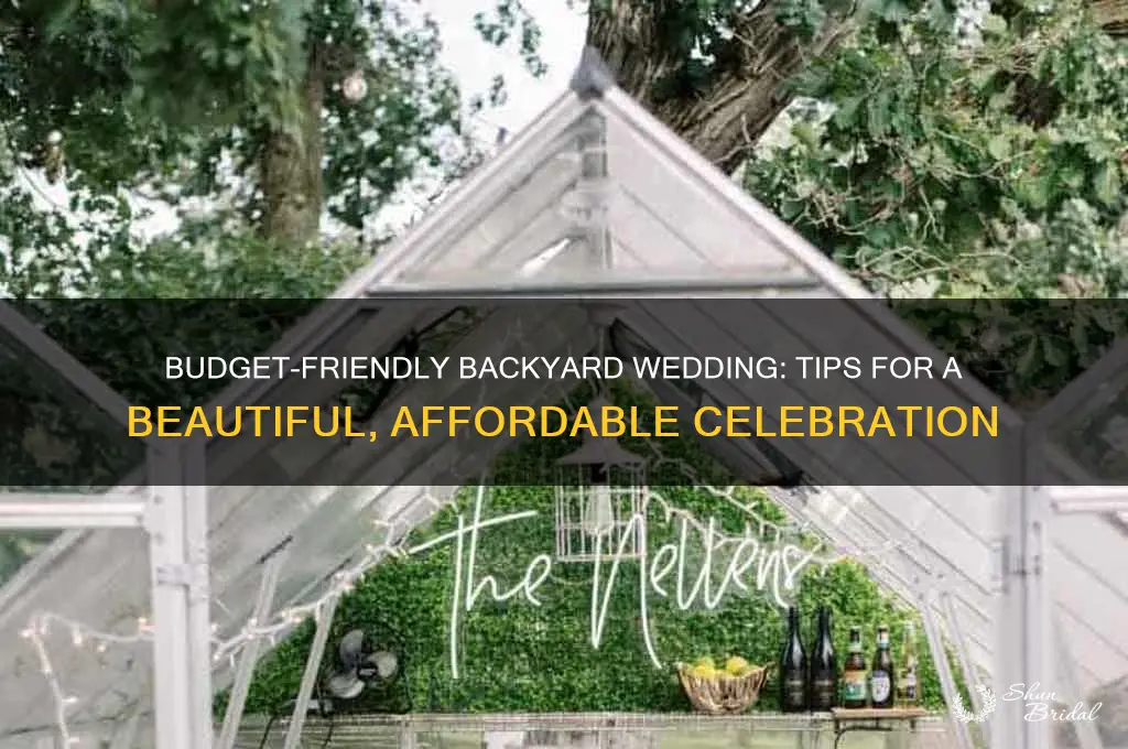 how to do a backyard wedding cheap