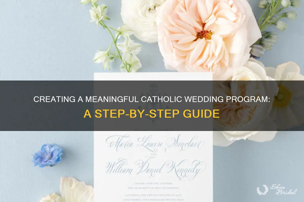 how to do a catholic wedding program