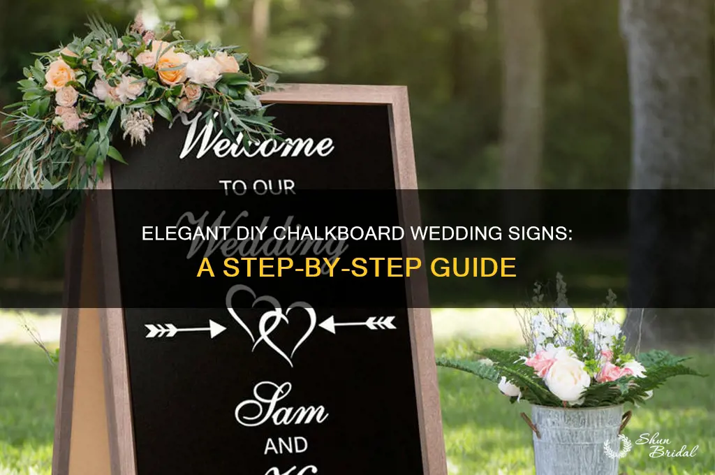 how to do a chalkboard sign for wedding