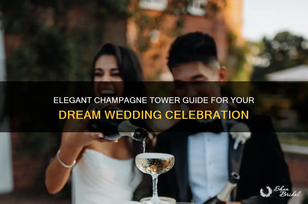 how to do a champagne tower at wedding