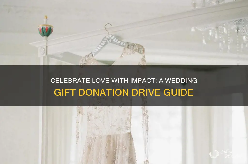 how to do a donation drive for a wedding gift