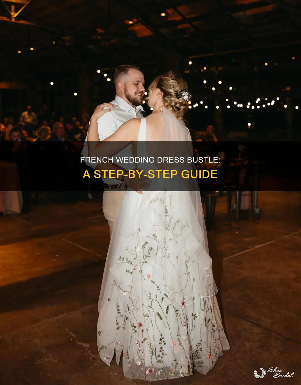 how to do a french bustle on a wedding dress