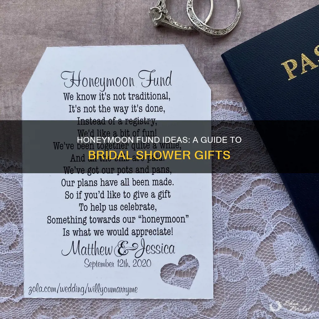 how to do a honeymoon fund for bridal shower