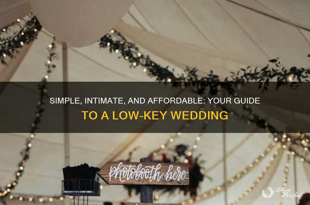 how to do a low key wedding