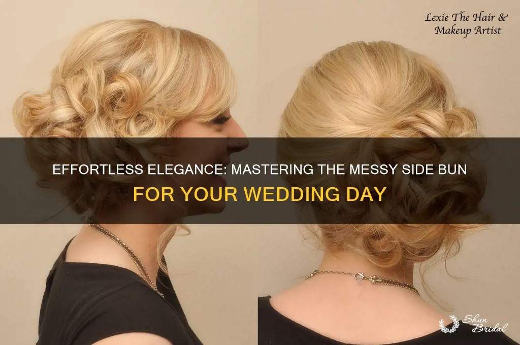 how to do a messy side bun wedding