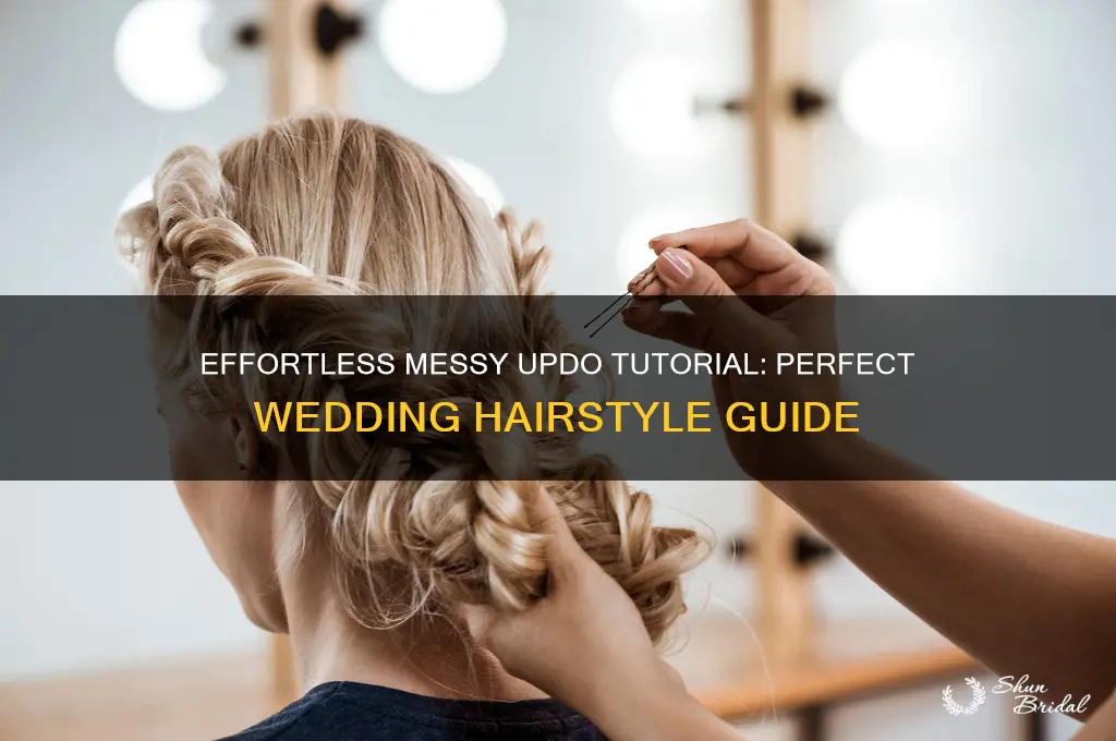 how to do a messy updo for a wedding