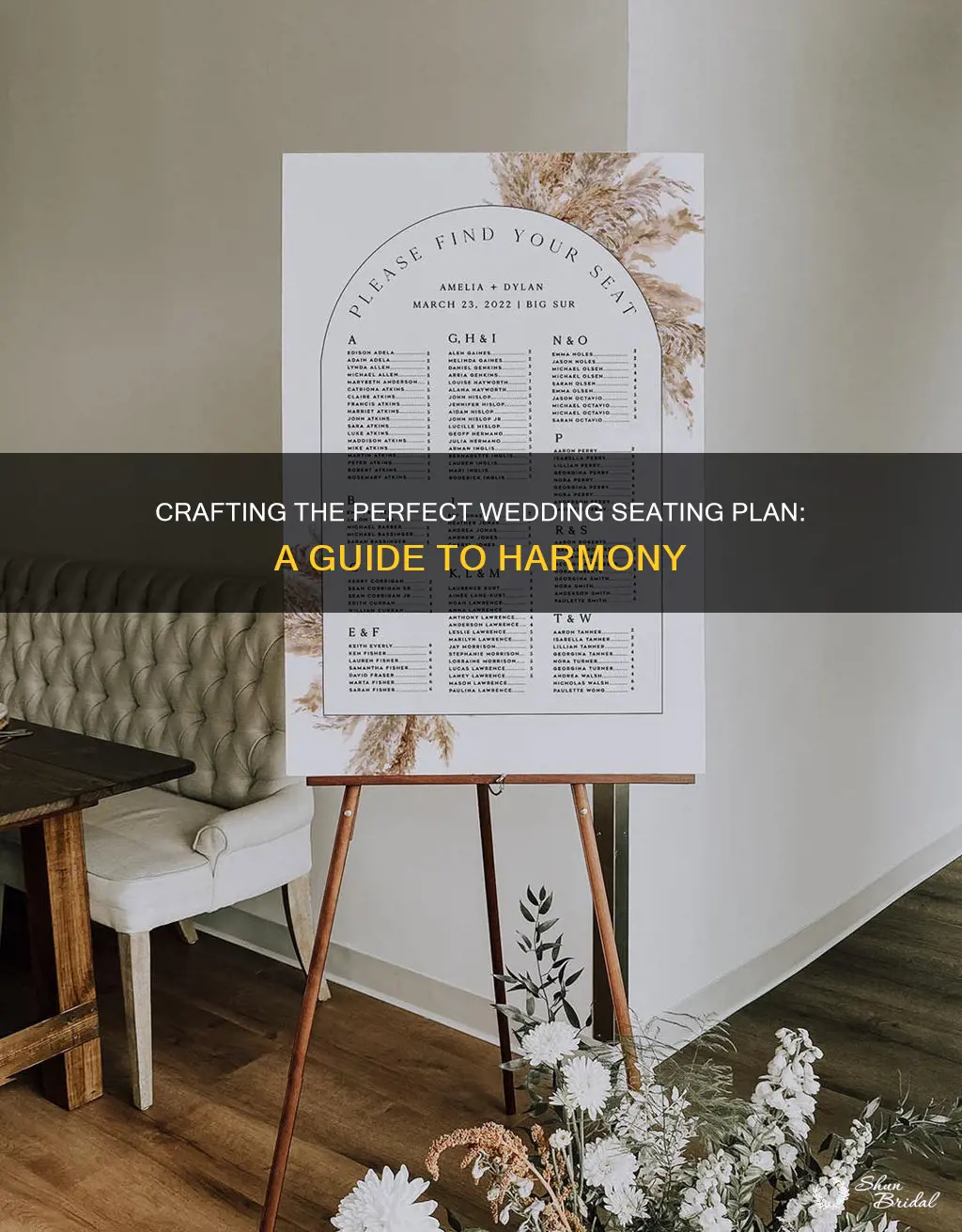 how to do a seating plan for wedding