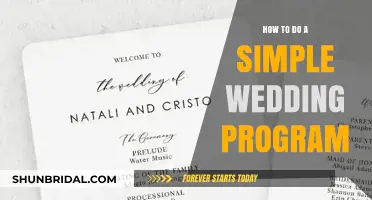 Simple Wedding Program Guide: Effortless Planning for Your Big Day