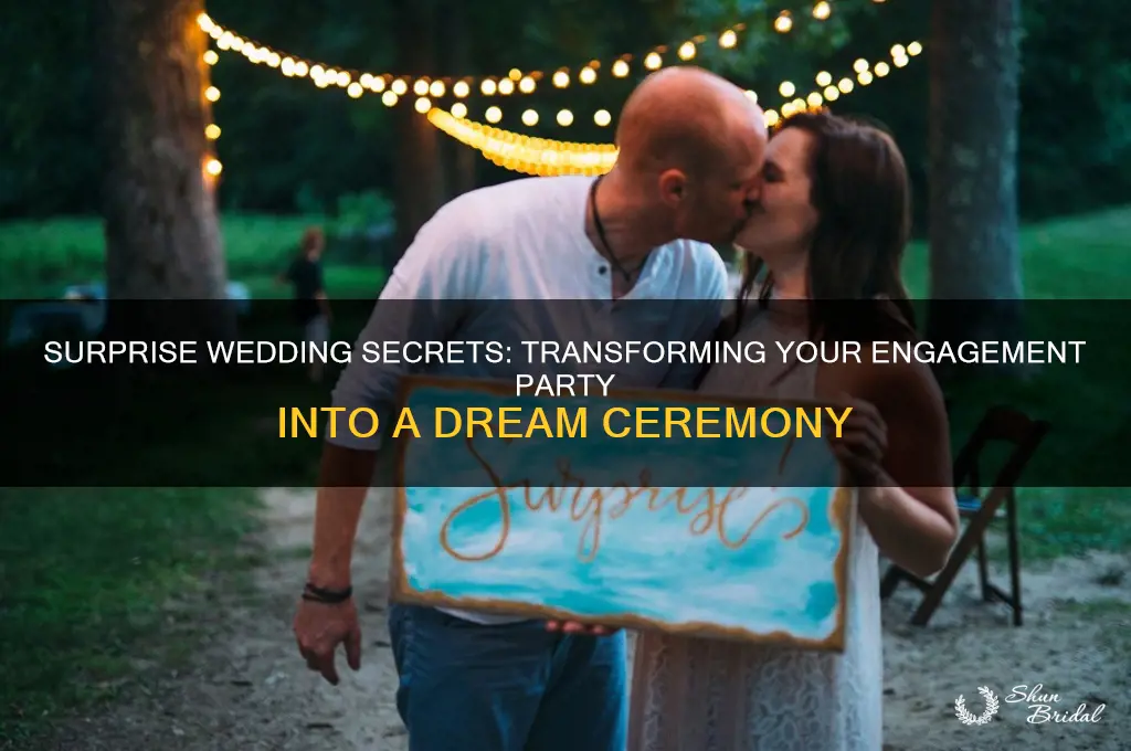 how to do a surprise wedding at engagement party