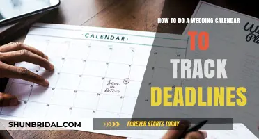 Master Wedding Planning: Create a Deadline-Tracking Calendar Effortlessly