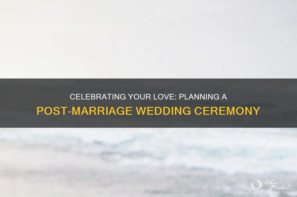 how to do a wedding ceremony after being married