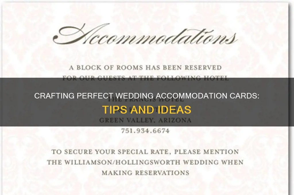how to do accomodation card for wedding