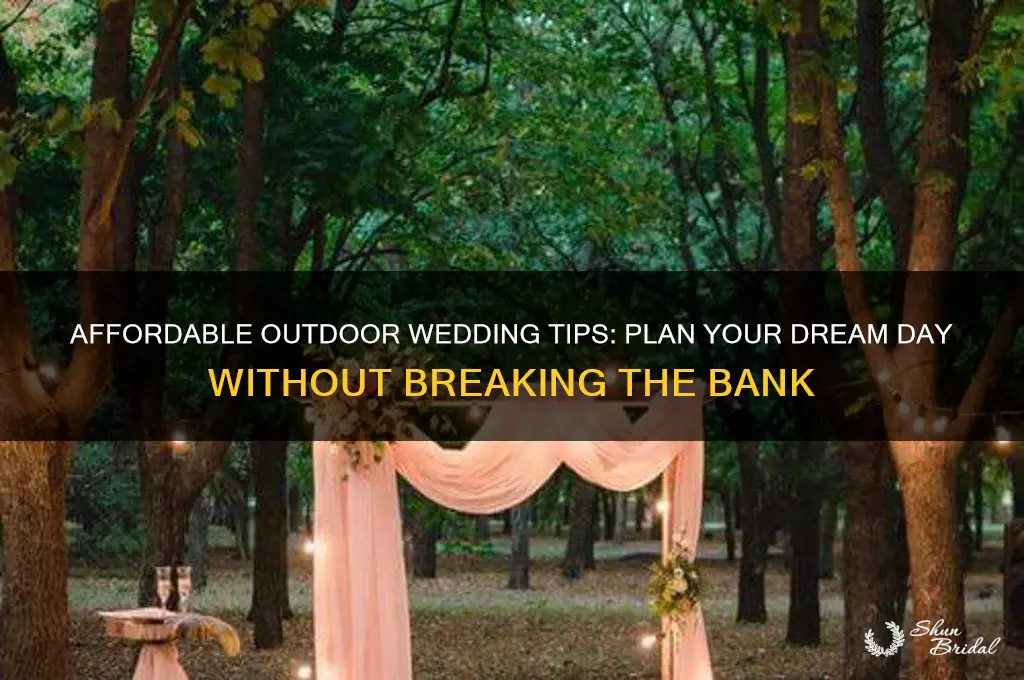 how to do an outdoor wedding on a budget