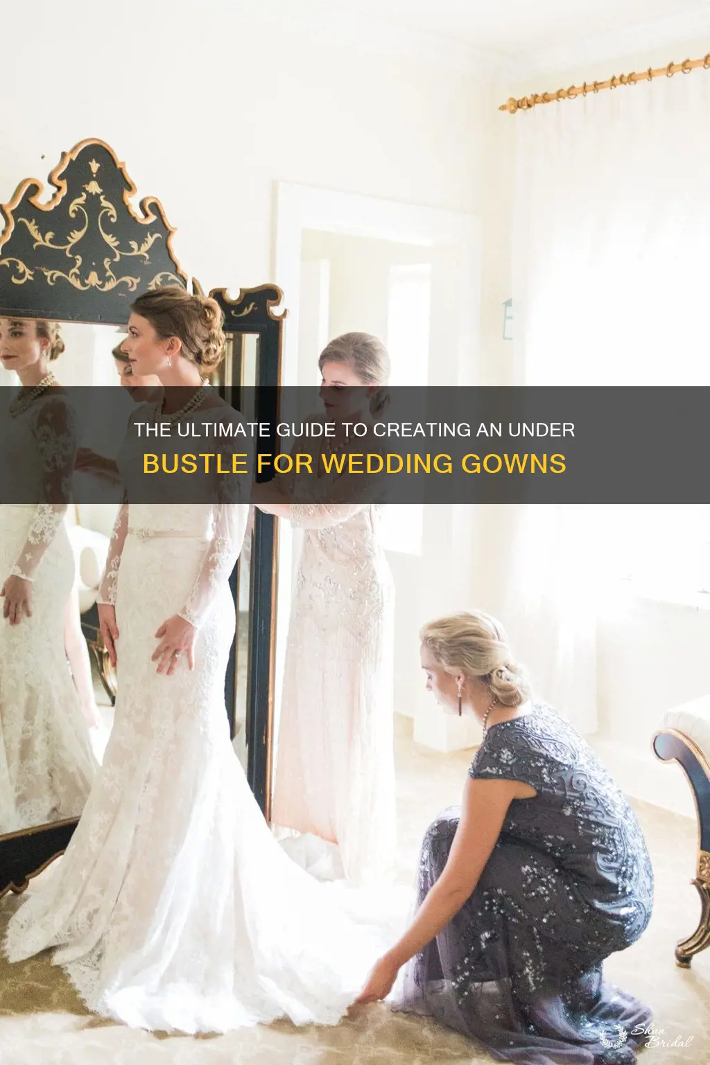 how to do an under bustle on a wedding dress
