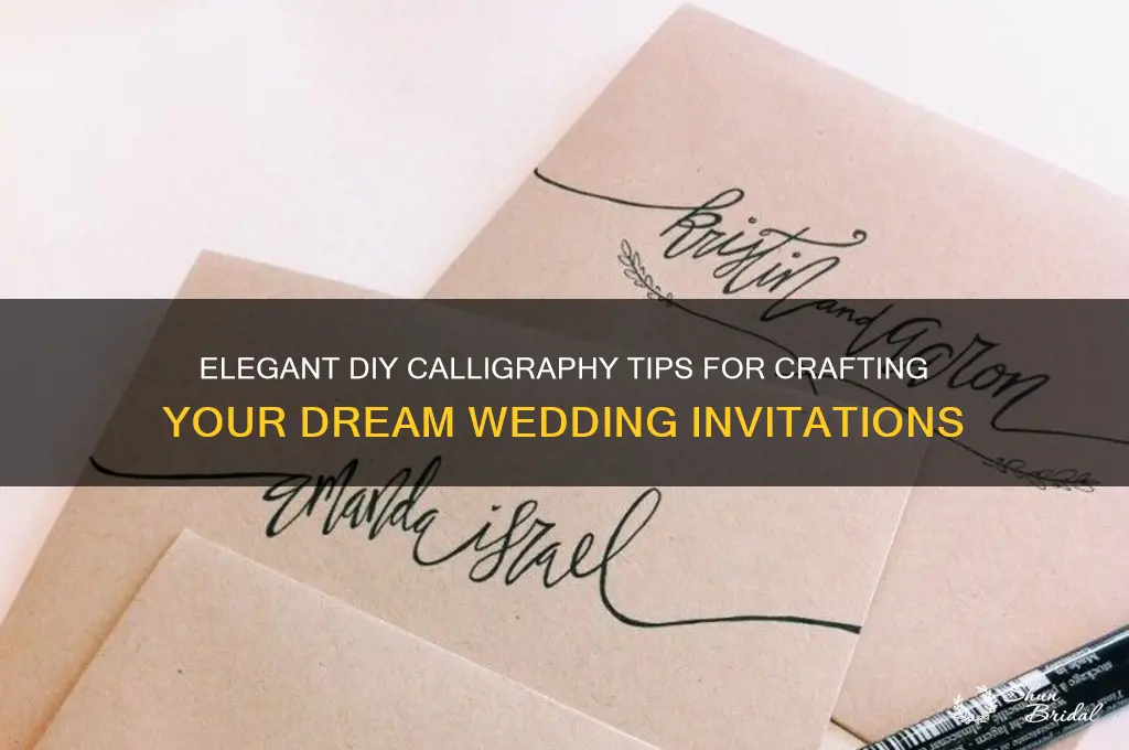 how to do calligraphy for your own wedding