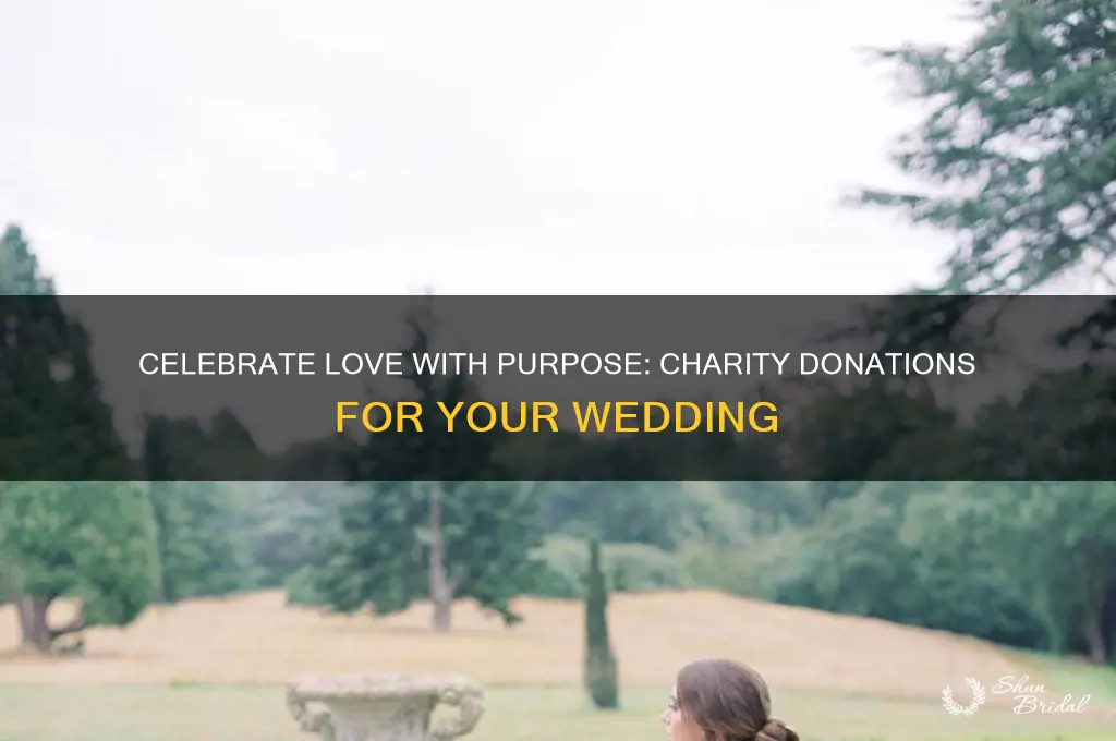 how to do charity donations during wedding