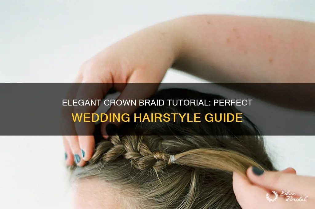 how to do crown braid wedding