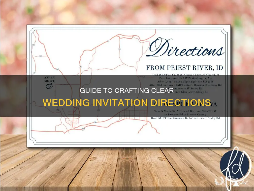 how to do directions for wedding invitations