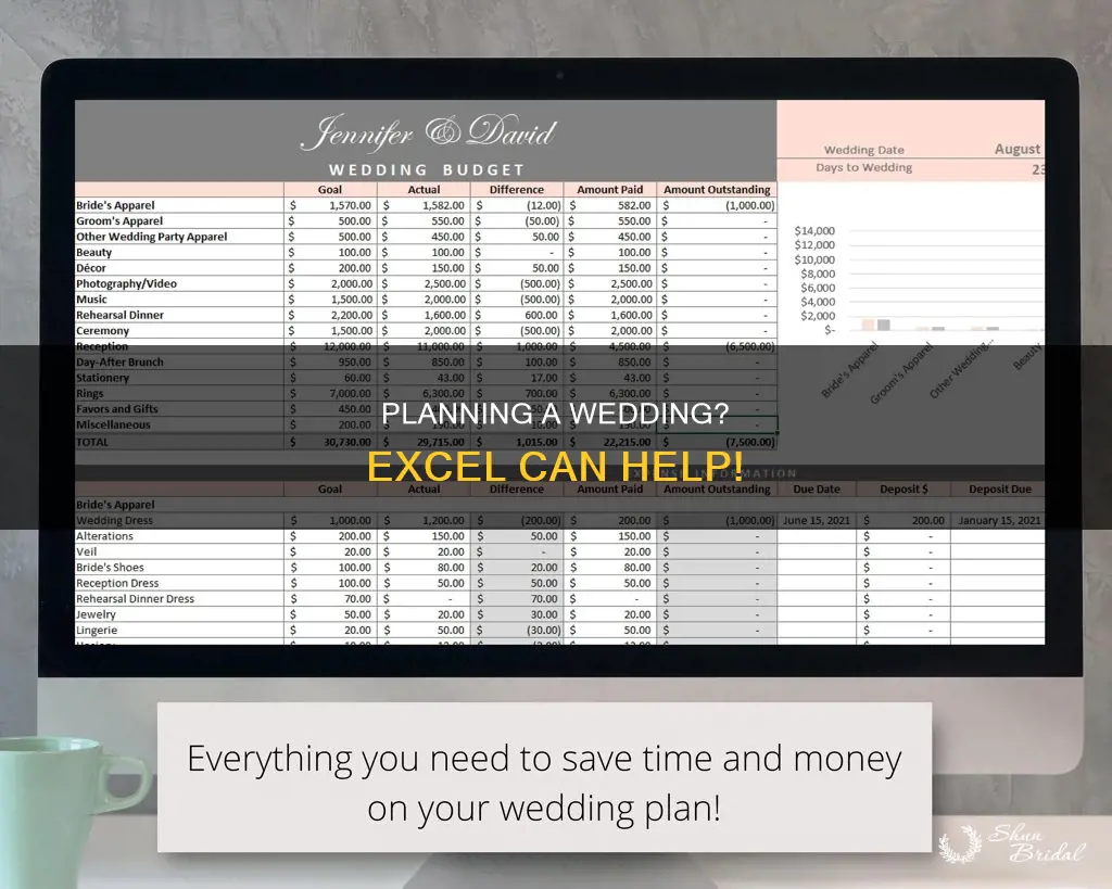 how to do excell wedding planner