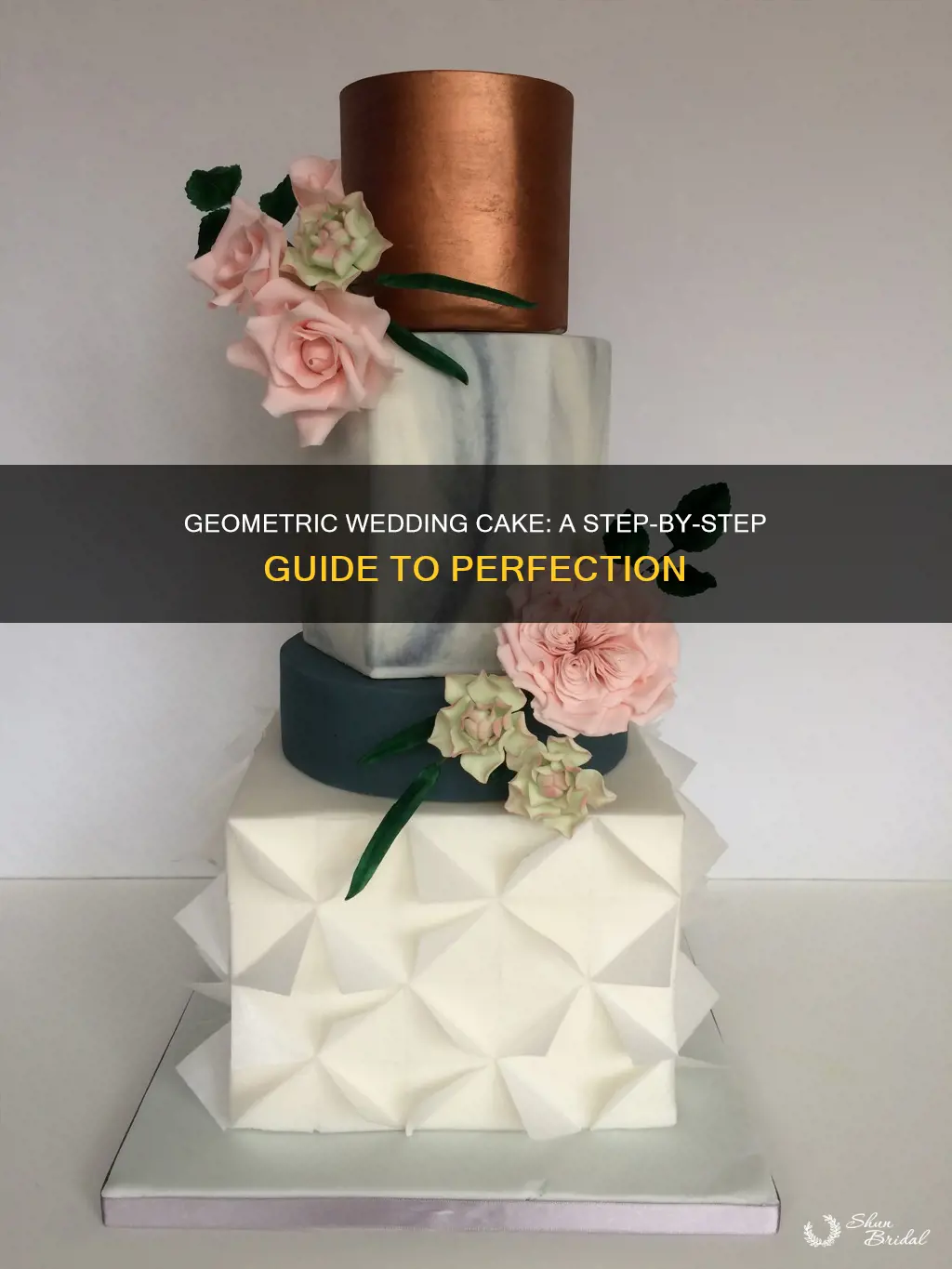 how to do geometrical wedding cake