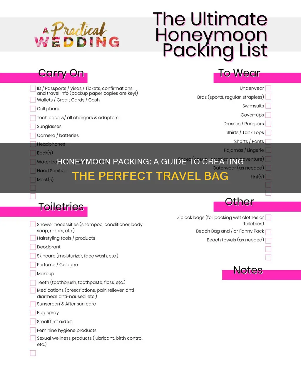 how to do honeymoon packing