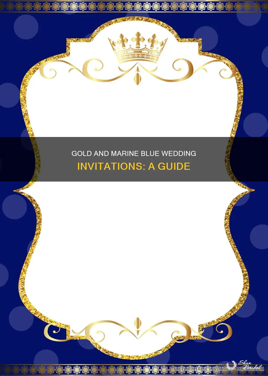 how to do invitations of wedding gold and marine blue