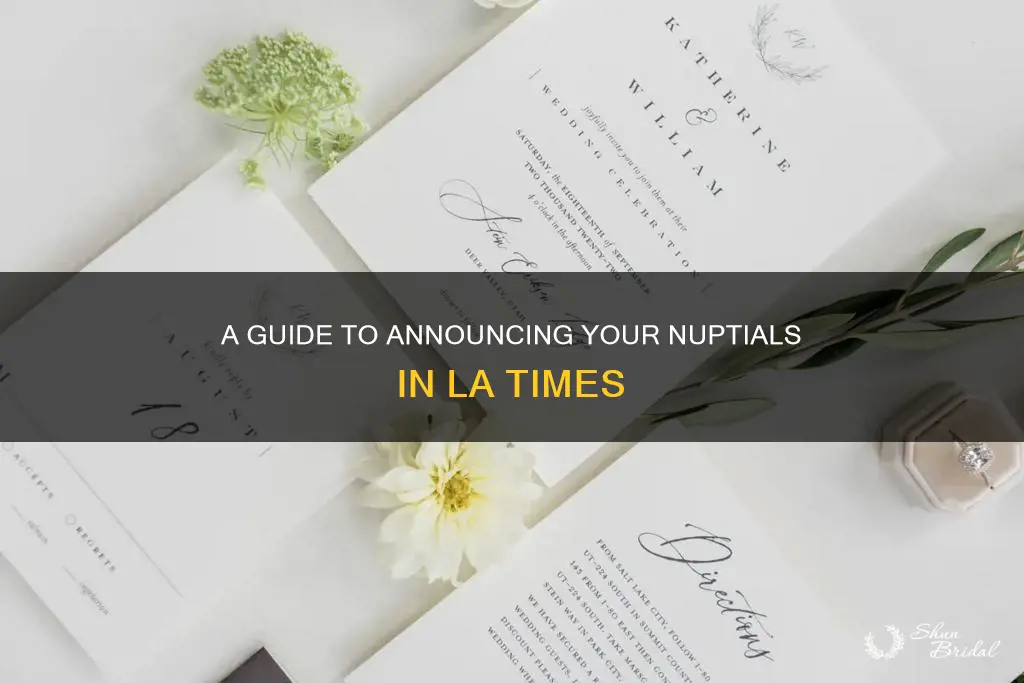 how to do la times wedding announcement