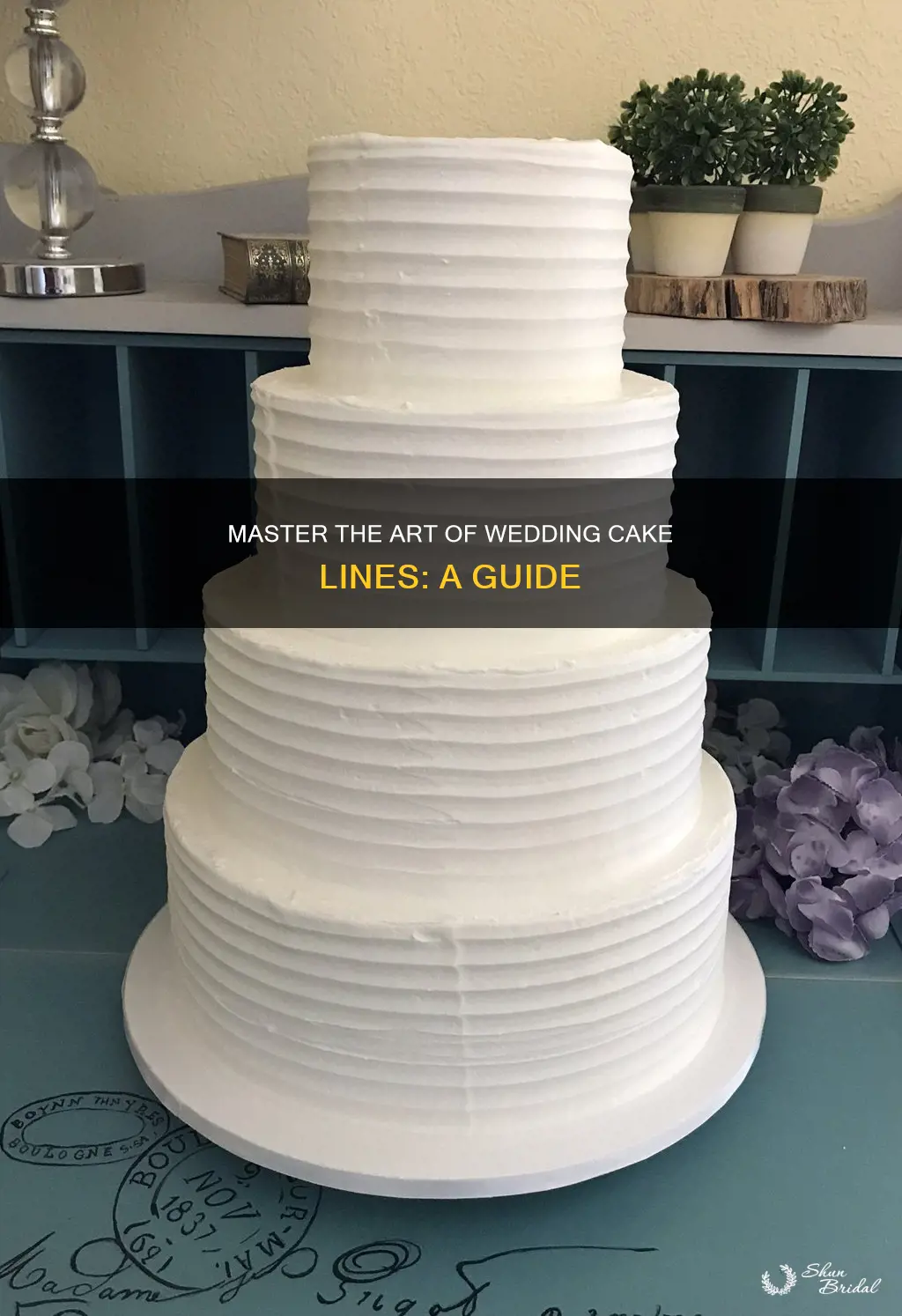 how to do lines in a wedding cake