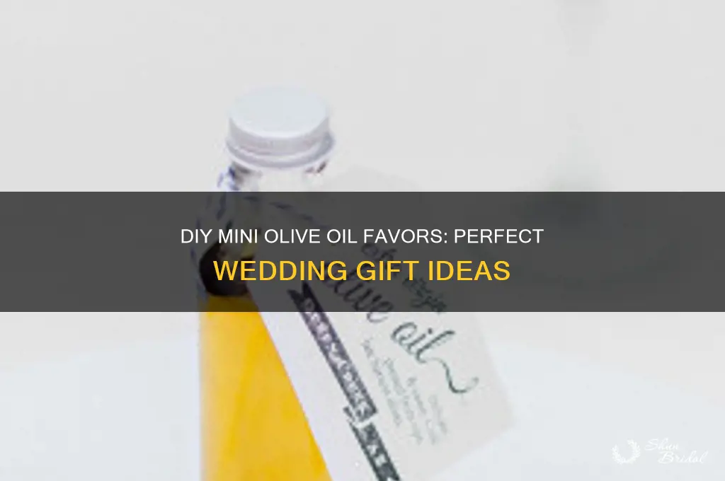 how to do mini olive oils for a wedding
