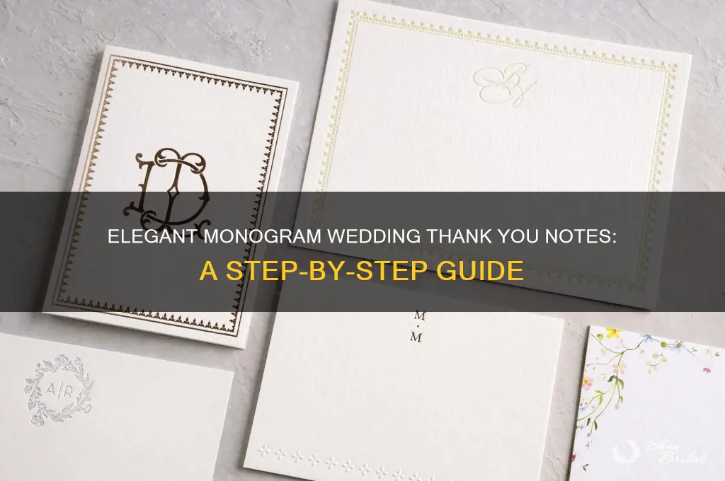 how to do monogram wedding thank yous