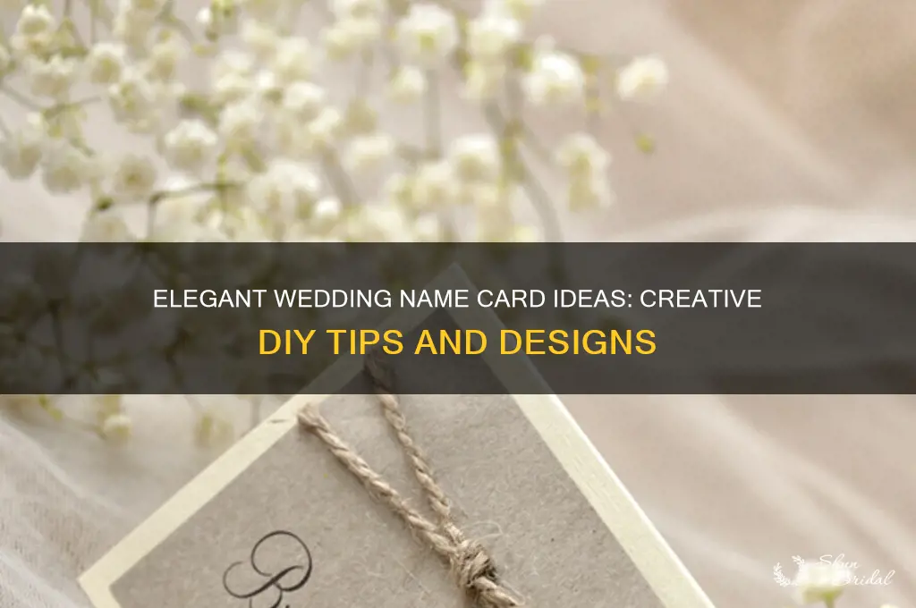 how to do name cards for wedding
