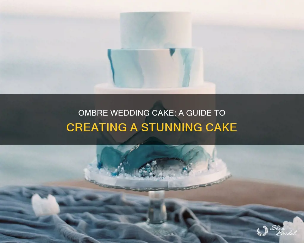 how to do ombre wedding cake