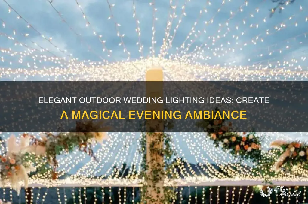 how to do outdoor lighting for a wedding