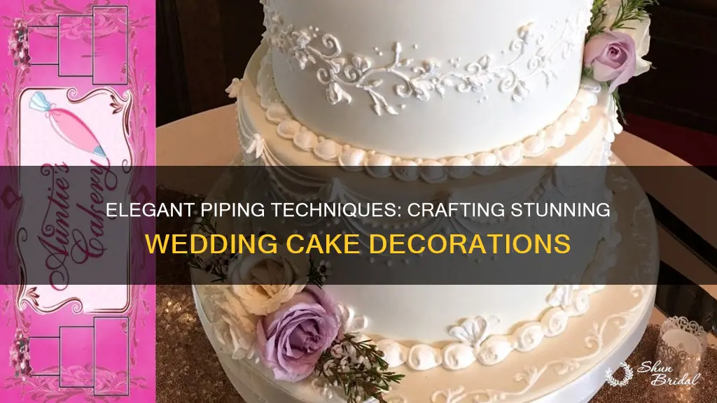 how to do piping on a wedding cake