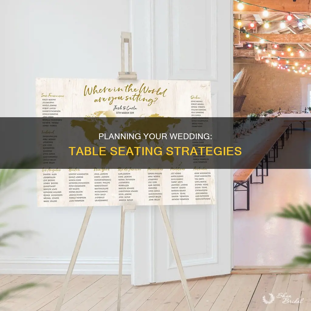 how to do table seating for wedding