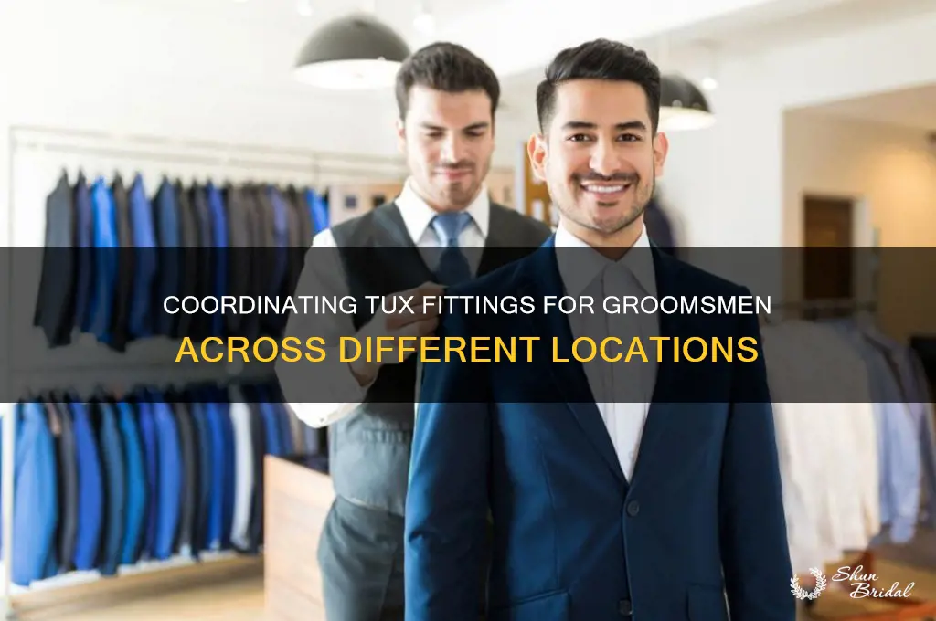 how to do tux fittings when groomsmen are spread out