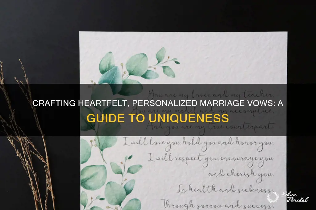 how to do unique marriage vows