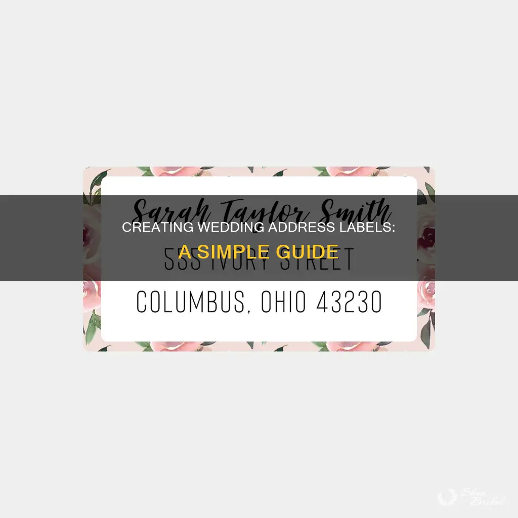how to do wedding address labels
